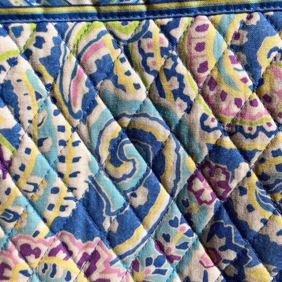 Vera Bradley Capri Blue Paisley Pattern Quilted Laptop Case Sleeve Bag - Picture 4 of 7